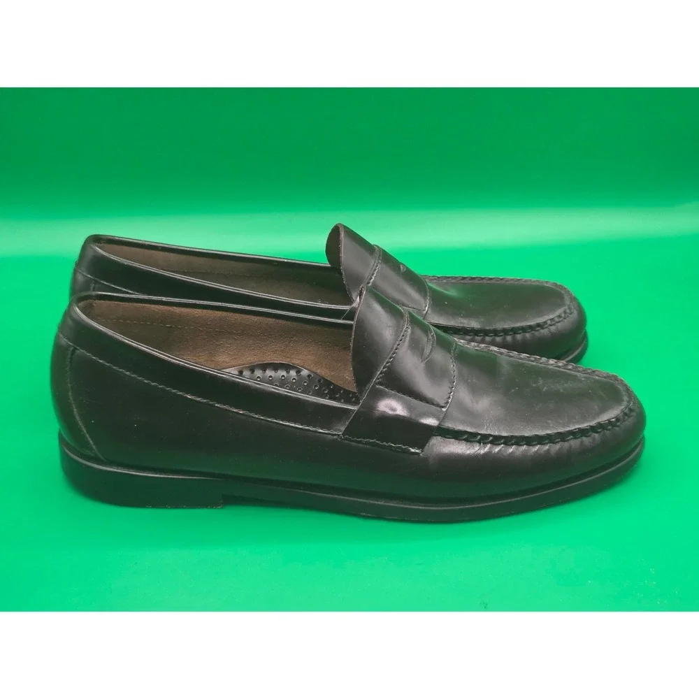 Brooks Brothers 346 Mens Burgundy Leather Penny Loafers Hand Sewn 11 D 5229